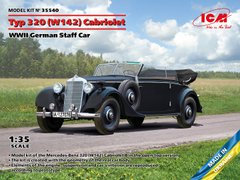 Assembly model 1/35 Typ 320 (W142) Cabriolet, German staff car 2SV ICM 35540