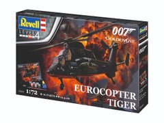 Prefab model 1/72 helicopter Eurocopter Tiger (James Bond 007) 'GoldenEye' - Gift Set Revell 05654