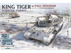 Assembled model 1/48 tank King Tiger Porsche Turret With Full Interior UStar Suyata NO-008
