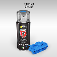 Paint spray for plastic, metal and resin primer cosmic blue matte 400 ml TITANS HOBBY TTH103