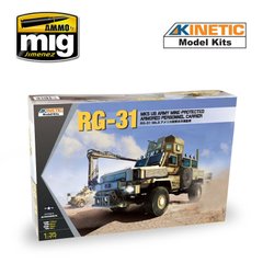 Assembled model 1/35 anti-mine armored personnel carrier RG-31MK5 Kinetic 61015