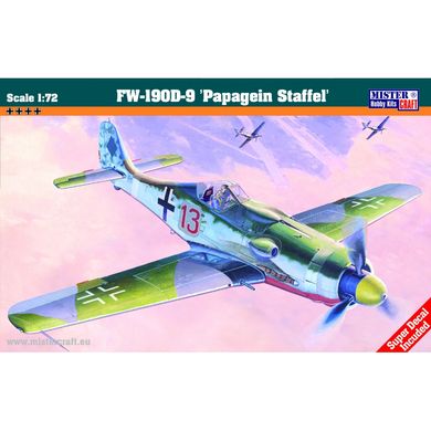 Збірна модель 1/72 літак FW-190D-9 'Papagein Staffel' MisterCraft C-08