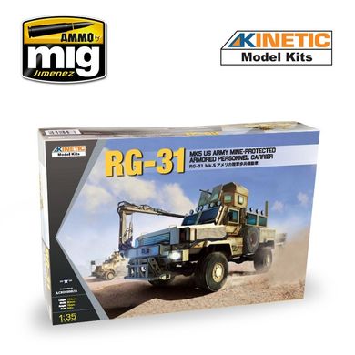 Assembled model 1/35 anti-mine armored personnel carrier RG-31MK5 Kinetic 61015