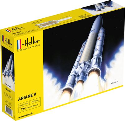 Assembled model 1/125 Ariane V Heller 80441