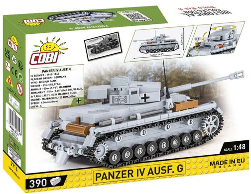 Навчальний конструктор танк Historical Collection - World War II - Tank IV Ausf. G COBI 2714