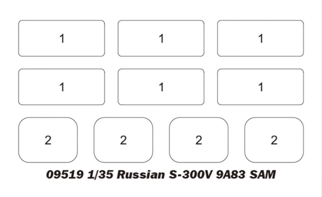 Збірна модель 1/35 зенітно-ракетний комплекс S-300V 9A84 SAM Trumpeter 09520