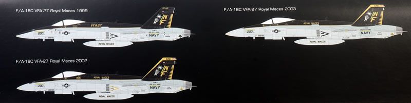 Prefab model 1/48 jet aircraft F/A-18C VFA-27 Royal Maces Kinetic K48114