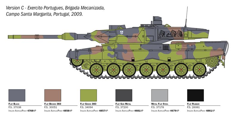 Сборная модель 1/35 танк Leopard 2A6 Italeri 6567