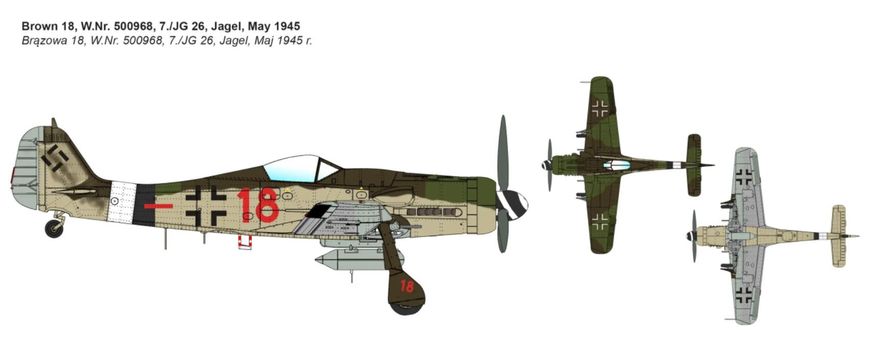 Сборная модель 1/72 самолет Focke-Wulf Fw 190D-9 Mimetall IBG Models 72536