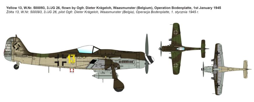 Збірна модель 1/72 літак Focke-Wulf Fw 190D-9 Mimetall IBG Models 72536