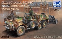 Збірна модель 1/35 вантажівка Krupp Protze L2 H 143 Kfz.69 (early version) with 3.7cm Pak 36 Bronco