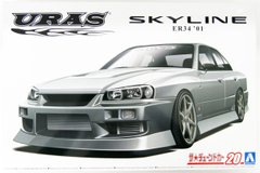 Сборная модель 1/24 автомобиль URAS ER34 Skyline 25GT-t '01 Aoshima 06134
