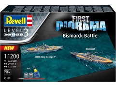 Стартовий набір 1/1200 кораблі Bismarck Battle - First Diorama Set Revell 05668