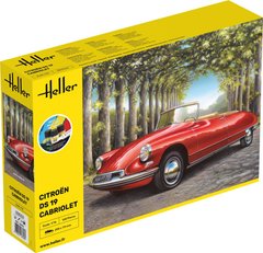 Збірна модель 1/16 ретро кабріолет Citroen DS 19 Cabriolet Стартовий набір Heller 56796