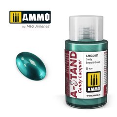 Металлическое покрытие A-STAND Candy Emerald Green Изумрудно-зеленый Ammo Mig 2457