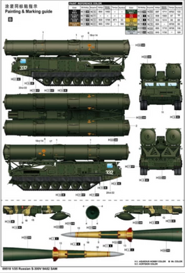 Збірна модель 1/35 ППО S-300V 9A82 SAM Trumpeter 09518