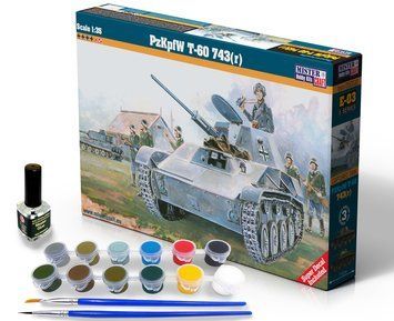 Стартовий набір для моделізму 1/72 танк PzKpfw T-60 743(r) - Model Set MisterCraft E03s