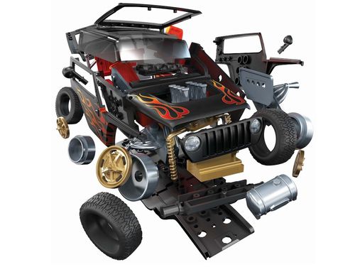 Збірна модель конструктор джип Quickbuild Jeep Quicksand Concept Airfix J6038