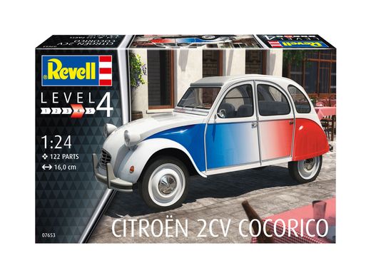 Prefab model 1/24 car Citroën 2 CV Cocorico Revell 07653