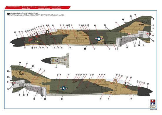 Assembled model 1:48 McDonnell Douglas F-4 C Phantom II - Vietnam Aces vol.1 Hobby 2000 48037