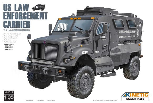 Prefab model 1/35 armored car US Law Enforcement Carrier Kinetic 61017