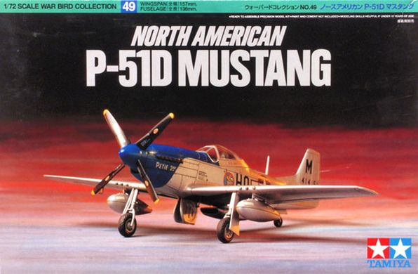 Збірна модель 1/72 винищувач North American P-51D Mustang Tamiya 60749