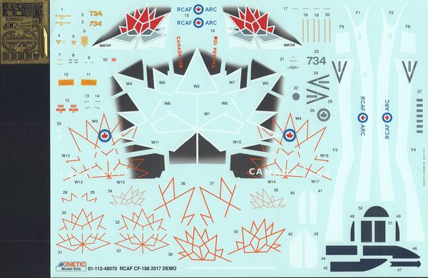 Збірна модель1/48 літак CF-188A Royal Canadian Air Force Demo Team 2017 Kinetic 48070