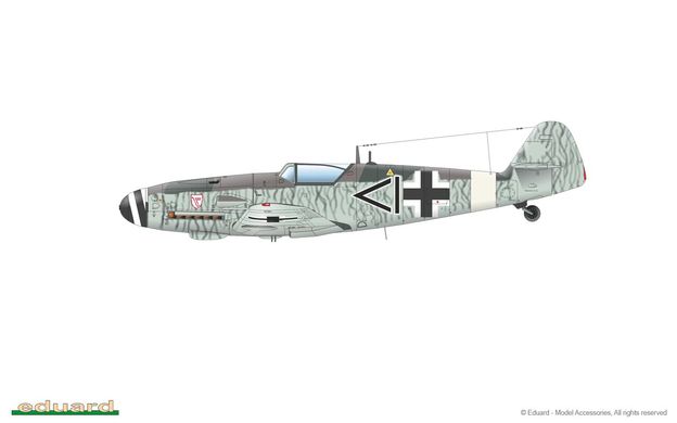 Сборная модель немецкого истребителя мессершмитт Bf 109G-6/AS ok ProfiPack edition Eduard 82163