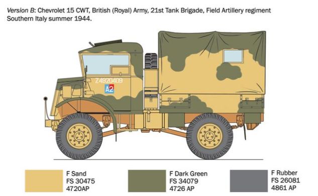Збірна модель 1/35 вантажівка Chevrolet 15 CWT Italeri 0233