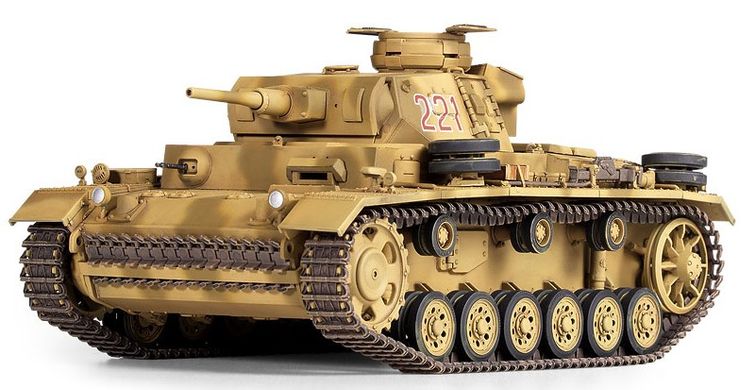 Assembled model 1/35 tank GERMAN PANZER III Ausf. J "North Africa" ​​Academy 13531