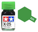 Эмалевый лак X-25 Зеленый прозрачный глянцевый (Clear Green gloss) Tamiya 80025