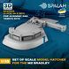 Set of scale models 1:35 hatches M2 Bradley for Academy and Tamiya kits (3 pcs.) SPALAH 37535