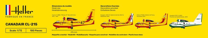 Збірна модель 1/72 гвинтовий літак Canadair CL-215 Heller 80373