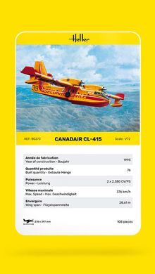 Збірна модель 1/72 канадський двомоторний протипожежний літаючий човен Canadair CL-415 Heller 80370