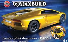 Сборная модель конструктор автомобиль QUICKBUILD Lamborghini Aventador - Yellow Airfix J6026