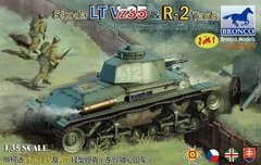 Збірна модель 1/35 танк Skoda LTVz35 & R-2 Tank 2 in 1 (Eastern European Axis forces) Bronco CB35105