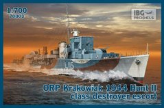 Збірна модель 1/700 ескортний есмінець класу Hunt II ORP Krakowiak 1944 IBG Models 70003