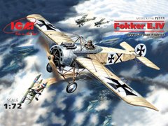 1/72 Fokker E IV World War 1 German Fighter Kit ICM 72111