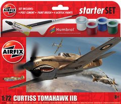 Prefab model 1/72 aircraft Curtiss Tomahawk IIB Airfix Starter Kit A55101A