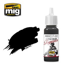 Акрилова фарба для фігур Чорна (Outlining Black) Ammo Mig F502