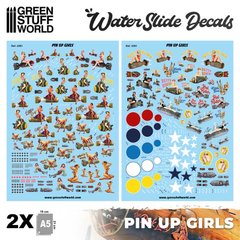Decals 2 sheets Water Stickers - Pin Ups Green Stuff World 2591, Out of stock