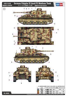 Збірна модель 1/48 середній танк German Pzkpfw IV Ausf.F2 Medium Tank HobbyBoss 84840