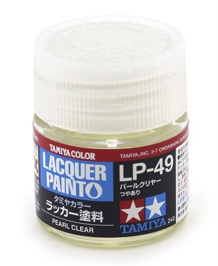 Нитро-краска LP49 Перламутровый прозрачный лак (Pearl Clear), 10 мл. Tamiya 82149