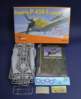 Assembled model 1/48 fighter Republic P-43A-1 Lancer, China AF DW 48032