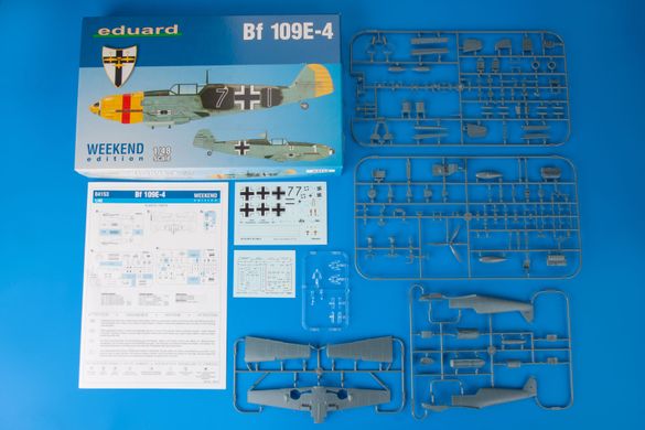 Assembled model 1/48 German fighter Bf 109E-4 Weekend edition Eduard 84153