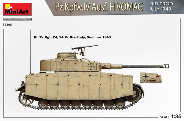 Сборная модель 1/35 танк Pz.Kpfw.IV Ausf. H Vomag MiniArt 35305