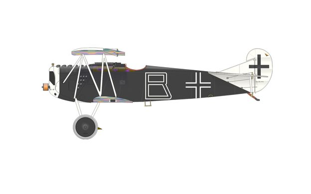 Збірна модель 1/72 гвинтовий літак Fokker D.VII (OAW) Weekend edition Edition Eduard 7407