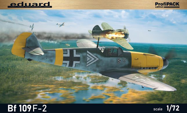 Збірна модель 1/72 гвинтовий літак Bf 109F-2 Profipack Eduard 70154