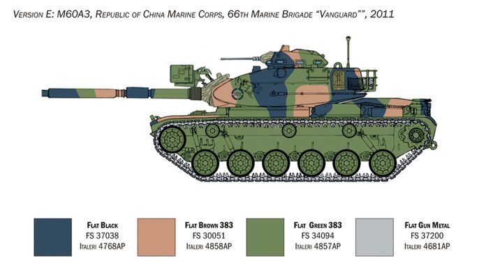 Збірна модель 1/35 танк M60A3 MBTl Italeri 6582