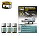 Набір змивок для літаків кольору металік Panel Line Wash Sets Metallic Airplanes & Jets Ammo Mig 7423